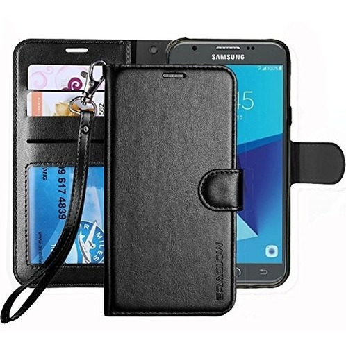 Funda Tipo Billetera Eraglow De Cuero Sintético P/galaxy J7