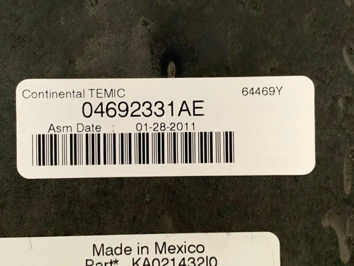 Caja De Fusibles Tipm Jeep Liberty 2011 04692 331ae (Usado)