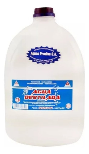 Agua Destilada Desmineralizada Bidón 5lt Prodisa/ Mys