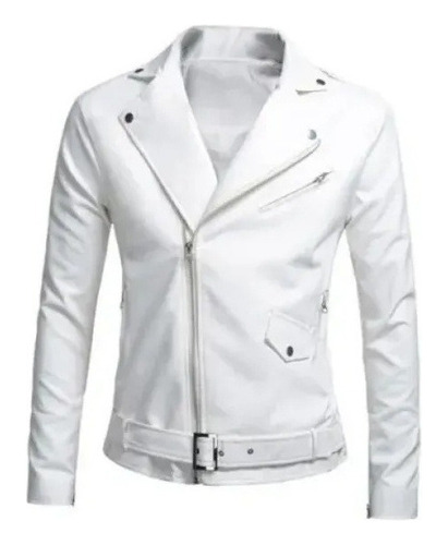 Chaqueta Negra Slim Rock, Chaqueta De Cuero Biker