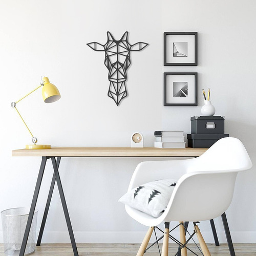 Imagen 5 de 7 de Cuadro Decorativo En Madera Calada Jirafa Mural