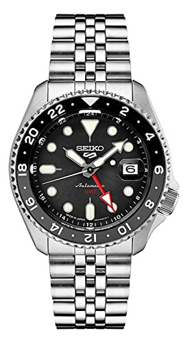 Seiko Ssk001 5 Reloj Deportivo Hombre Plata-tone J4kje