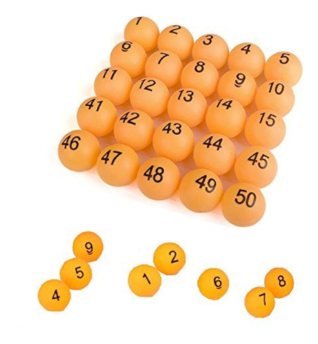 Selftek 100 Bolas Numeradas De Cerveza Pong De 40 Mm N.º 1