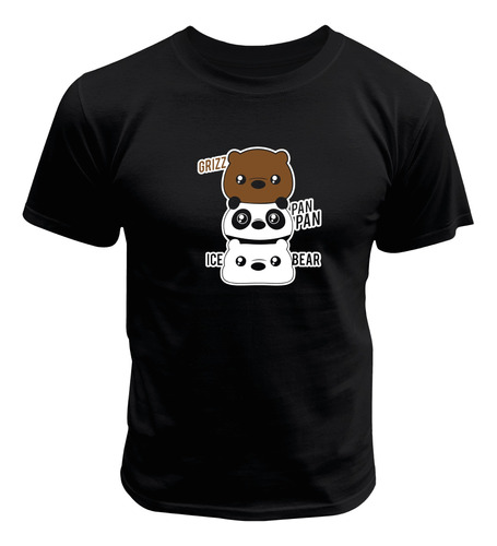 Playera Osos Escandalosos Bare Bears Panda Polar Pardo Chibi