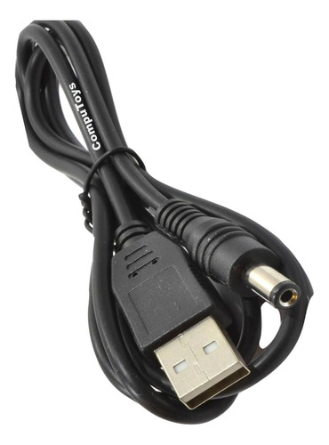 Cable Alimentación 5v Usb A Plug Dc 5.5mm Computoys Sas