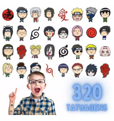 Tatuagem Temporária Infantil Ninja anime - Loja Tatuagem Mania