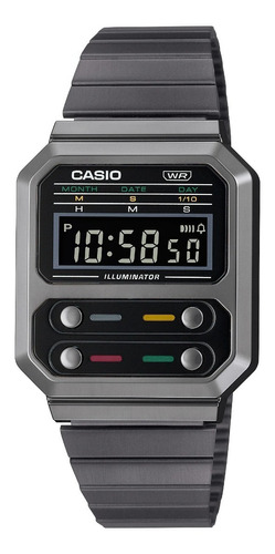Reloj Casio A100wegg Vintage Alien Ripley Cronómetro Luz Led