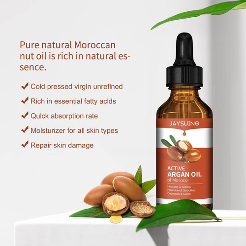 3×aceite Nuez Marroquí Para Cabello, Piel Y Uñas Para Repar