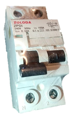 Disyuntor Diferencial Zoloda 2 X 100 Amp (30ma) Por E631