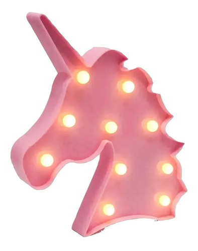 Veladora Figuras Lumínicas Luz Led Cabeza De Unicornio