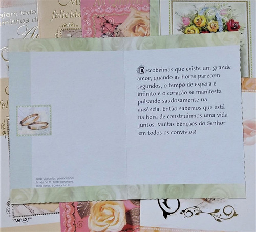 Imagem 7 de 7 de Kit C/40 Cartão Coleção Aliança/noivo/casamento