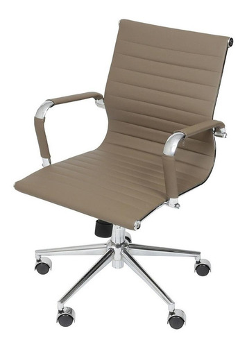 Cadeira de escritório Or Design 3301 baja ergonômica  caramelo com estofado de couro sintético