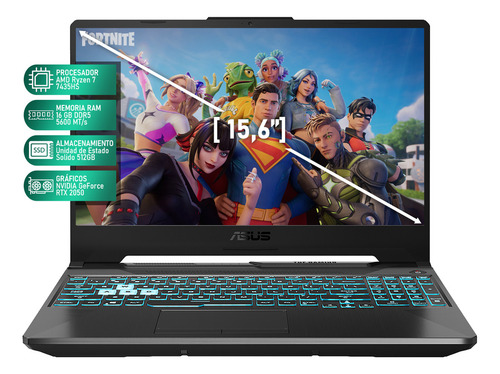 Laptop Gamer Asus Tuf Gaming A15 Nvidia Geforce Rtx 2050 Amd Ryzen 7 16gb Ram 512gb Ssd Windows 11 Home Control Raikiri