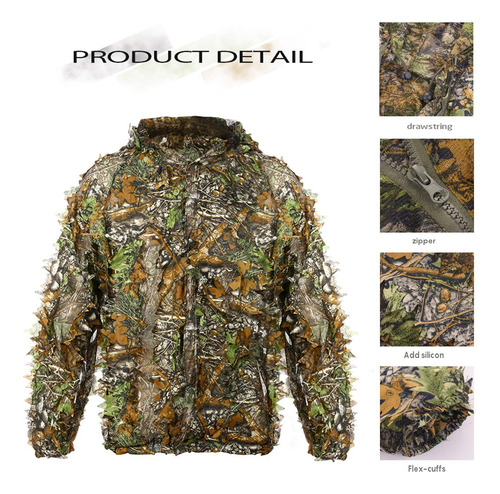 Ghillie Suit - Traje De Camuflaje Con Capucha En 3d Para Caz