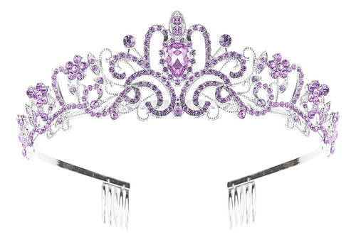 Diadema Con Corona Nupcial Y Tiara