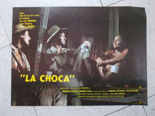 Raro Original Cartel De Cine Mercedes Carreño En La Choca!