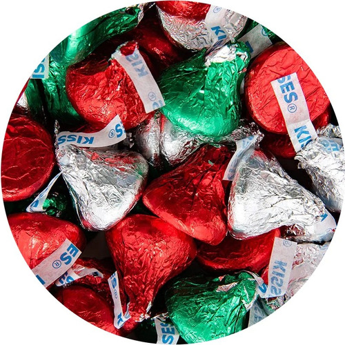 1 Kilo De Kisses Navideños Colores Surtidos