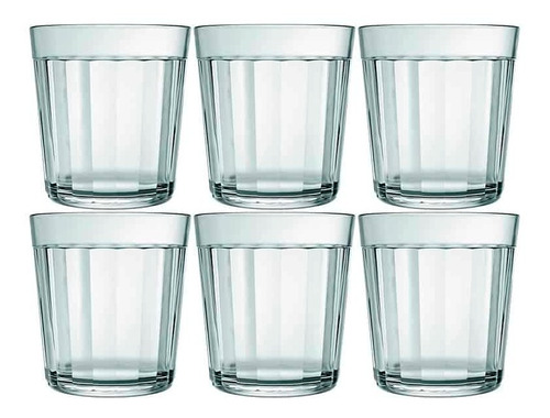 Vaso Vidrio Nadir Agua 300 Ml Americano X6 Unid. 