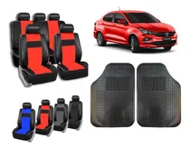 Comprar Fundas Cubre Asiento Cuerina Fiat Cronos + Alfombra 2 Pzs