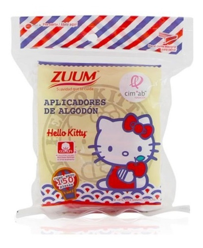 Cotonetes 150 Piezas Zuum Hisopos Kids Hello Kitty