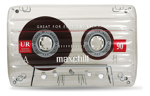 Cassette Inflable Gigante Flotante Classic Tape Transparente