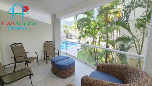 Cad Diamante Lakes Rubí 202. Terraza Con Vista A La Alberca Y Jardines