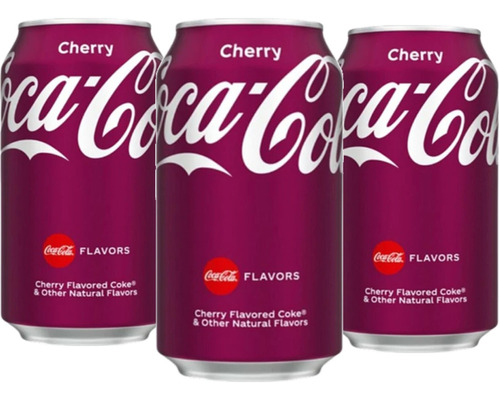 Coca-cola Cherry (cereja) U.s.a 355ml (3 Latas) Kit