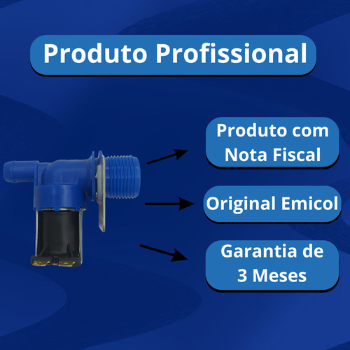 Válvula Entrada Água Simples C/suporte Brastemp/consul 220v