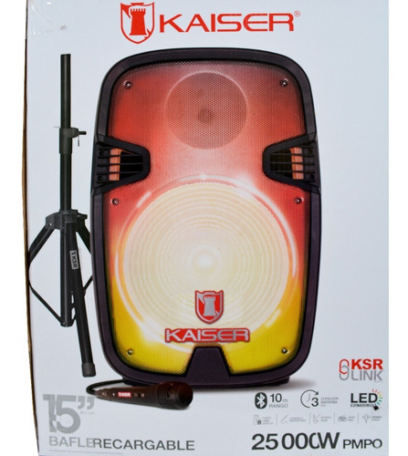Imagen 9 de 9 de Bafle Bocina Recargable 15pLG Flame Lighting 25000w Ksw-4015