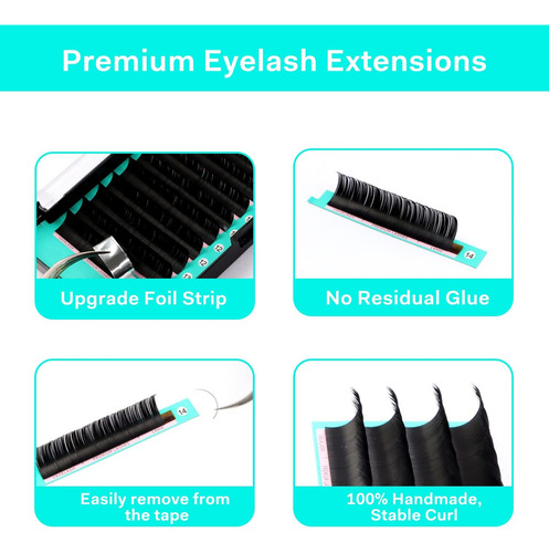 Extensiones De Pestañas 0.07 Dd Curl Volumen Seda