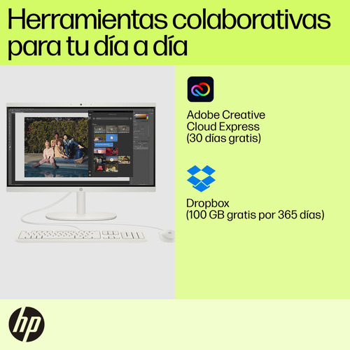 Hp All In One 22-dg0000la Intel Core I3 8gb Ram 512gb Ssd Blanco