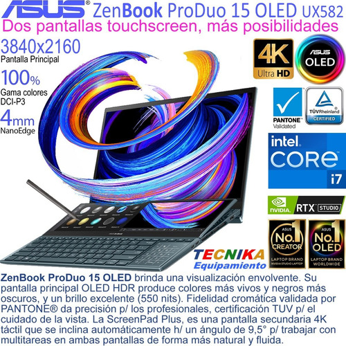 Imagen 3 de 9 de Asus Zenbook Pro Duo 15 Oled 4k Touch I7 16gb 1tb Rtx3070