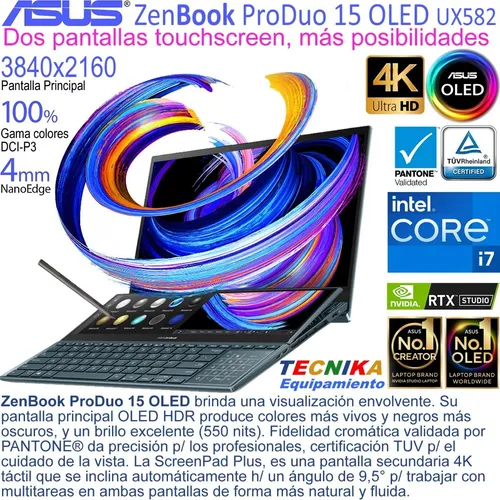 Asus Zenbook Pro Duo 15 Oled 4k Touch I7 16gb 1tb Rtx3060