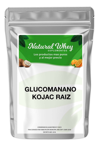Glucomanano Raiz Konjac 10 Gramos Característico