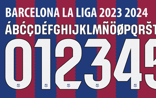 Tipografía Vectorizada Barcelona La Liga 2023 - 24