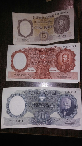 Billetes Moneda Nacional 1942 - 1969