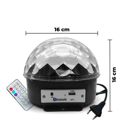 Imagen 3 de 9 de Media Esfera Bola Luces Audioritmicas Led Rgb Usb Boliche Dj