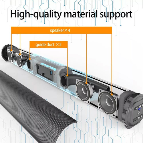 Barra De Sonido Profesional Bs-10 Black Dolby Atmos Para Cin