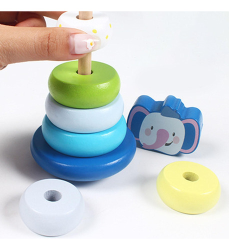 Juguete Apilable Montessori Para Niños, Bloques De