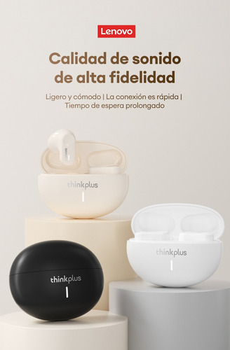 Auriculares Bluetooth Inalámbricos Fcc Lenovo Lp19 - Blanco