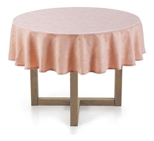 Toalha De Mesa Karsten Redonda 4 Lugares Jacquard Arbela Ros