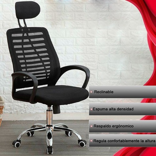 Silla Oficina O Escritorio Respaldo Ergonómico Cabecera Mesh