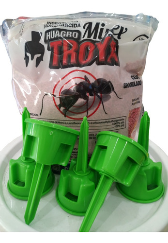 Porta Cebos Granulados X 5u + Hormiguicida Mirex Troya X 1kg