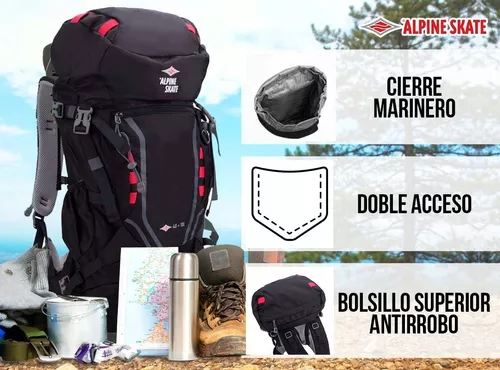 Mochila Mochilero Trekking 50 Litros Espalda Rigida Cobertor