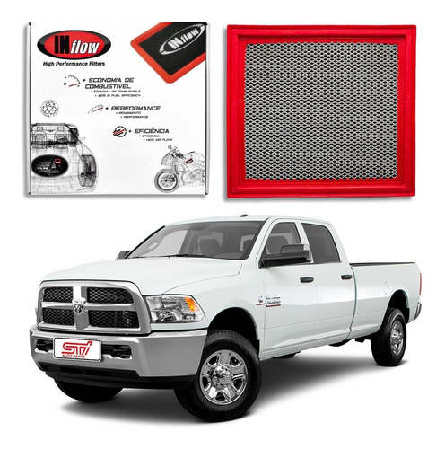 Filtro Ar Esportivo Inbox Dodge Ram 2500 4x4 2005 Inflow