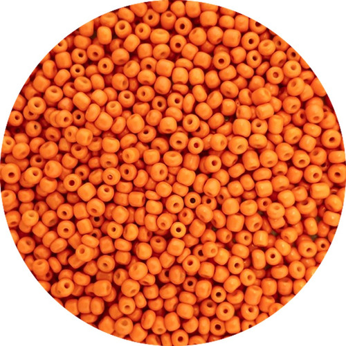 Mostacillas De Vidrio Naranja Para Bijouterie - 225 Gr