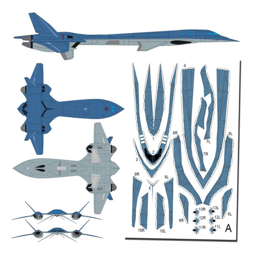 X Jet X Men 30 Cm Papercraft