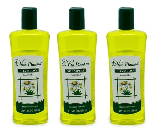 Shampoo Camomila Extrato De Flores Clarear Cabelos 300ml 3un