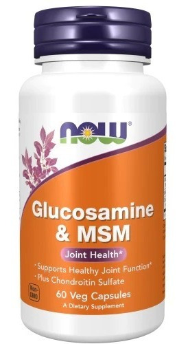 Now Foods Glucosamina 1100mg Y Msm 500mg 60 Vegcaps Sfn