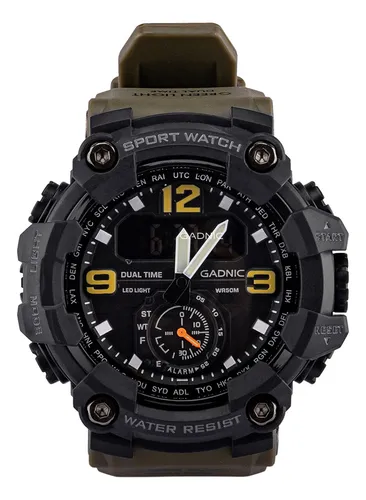 comprar Reloj Pulsera Digital Hombre Gadnic Sumergible 50 Mts Alarma Cronometro Display LED